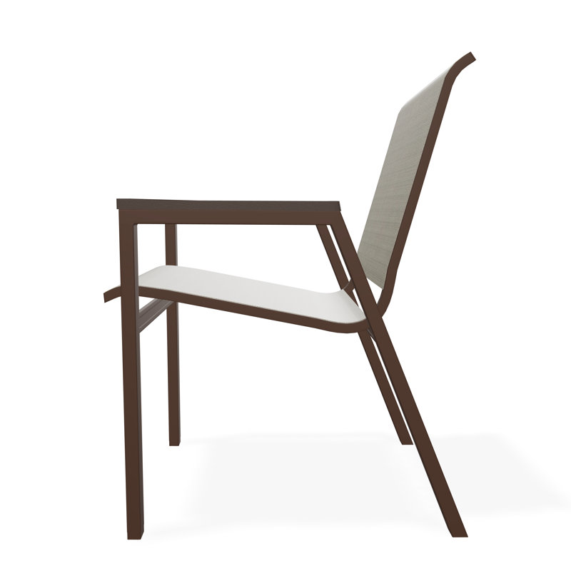 Bazza Outdoor Dining Chair, Elevation Stone, Kona