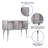 Stand-Alone Double Study Carrel with Top Shelf, Height Adjustable Legs, and Wire Management Grommet-61067527