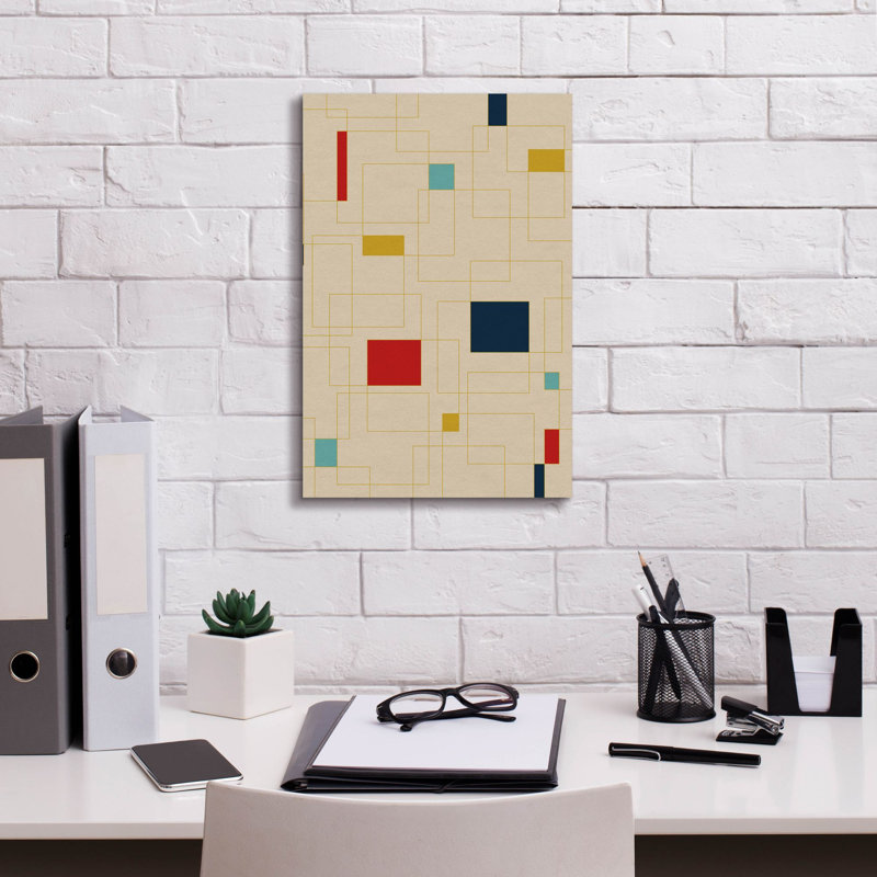«Ettina Mid Century Modern 4 on Canvas» par Gary Williams, reproduction, H 18 po x l 12 po x P 0,75 po