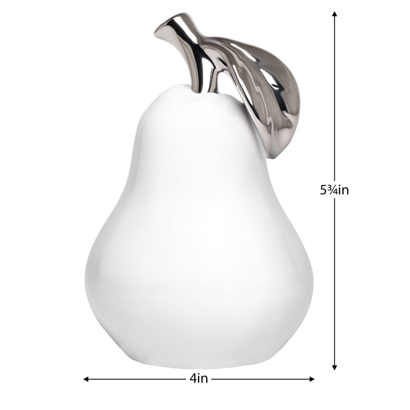 Carley Ceramic Pear Decor Sculpture