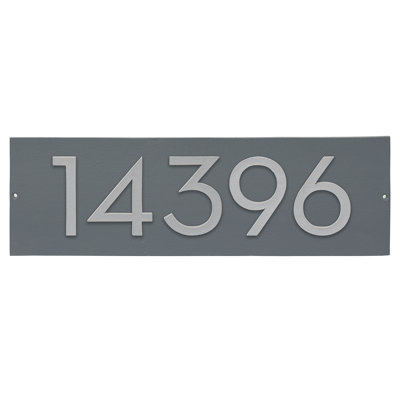 Floating Modern 4" Number Horizontal Address Plaque (5 Digits)