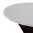 Twisted Round Marble Top Accent Table with Acacia Wood Base for Living Room - Sculptural Narrow End Side Table for Home Use - 21", Brown & White