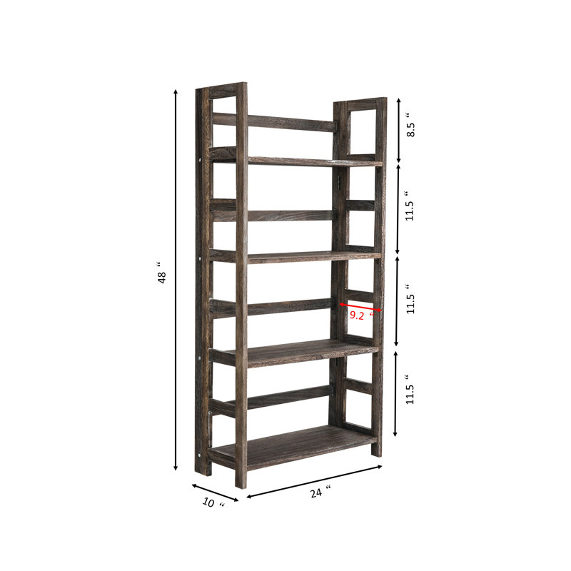 Arystan Bookcase, 4 Shelves (48" H x 24" W x 10" D)