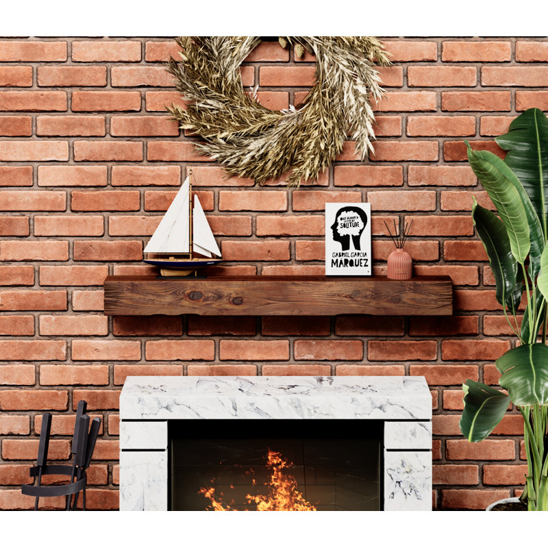 Distressed Fireplace Mantel, Rustic, Provincial, 60"