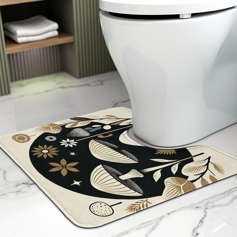  Tapis de salle de bain en U Mushroom