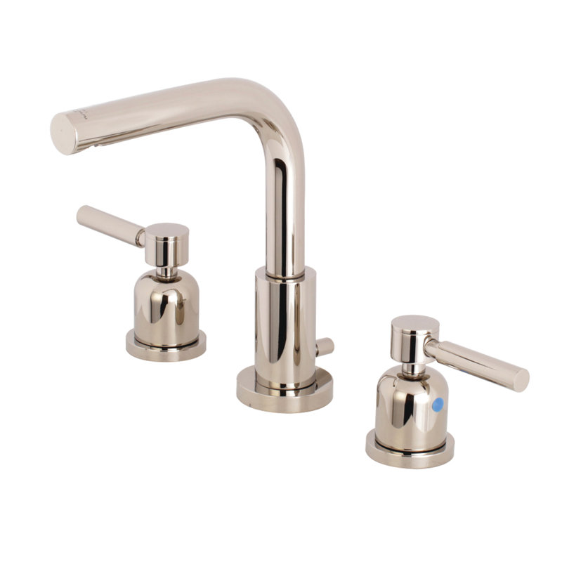 Kaiser Widespread Bathroom Faucet with Drain Assembly, Polished Nickel
