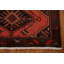 Tapis de couloir rouge unique en laine noué à la main de style années 1970 de 3 pi 8 po x 8 pi 11 po Reyanshi
