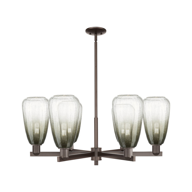 Lustre suspendu 6 lumières Glossop, Ardoise, Nickel satiné