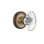 Classic Rosette with Oval Fluted Crystal Door Knob