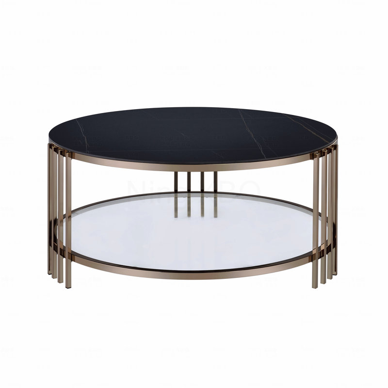 Round Sintered Stone Top Coffee Table