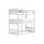 Twin Over Bunk Bed In White - Detachable Rubber Wood Design With Stable Ladders And Guardrails For Bedroom Structure Safe-286059590