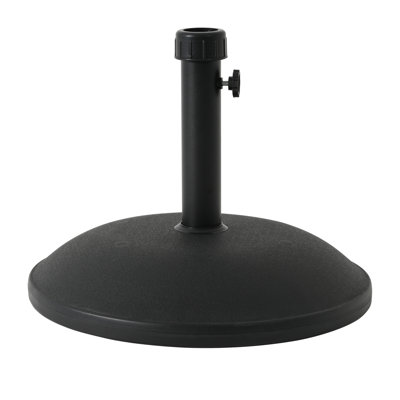 Base de parasol d'extérieur ronde noire de 55 livres