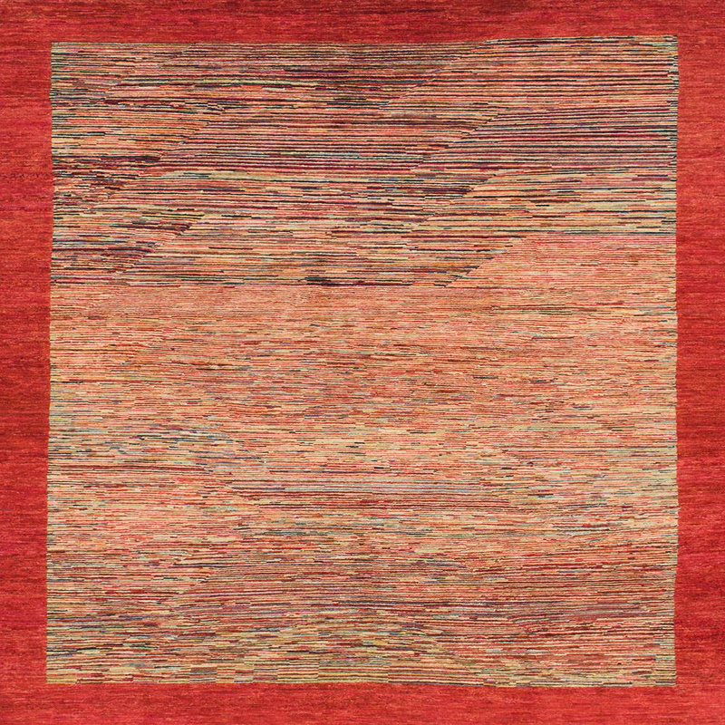 Tapis abstrait moderne 1572, Carré 8 pi