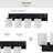 4-Light Brushed Nickel Bath Vanity Light with Etched Glass Shades-692937638