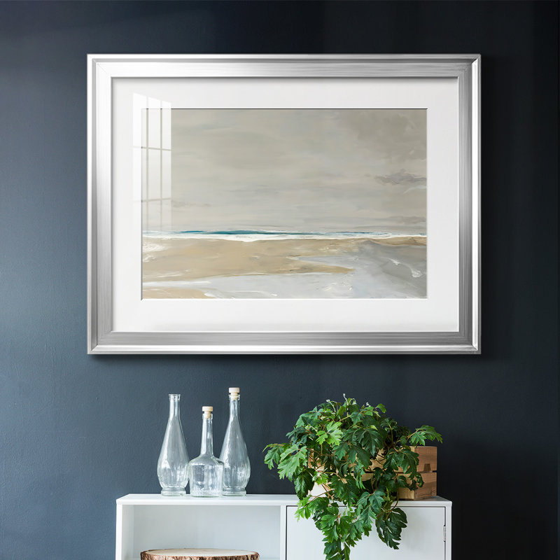 Oregon Coast encadré, impression encadrée avec biseauté mat et verre, Argent, H 19 po x l 27 po x P 1,5 po