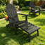 Chaise Adirondack de conception ergonomique pliable avec repose-pieds Adewumi-994411404