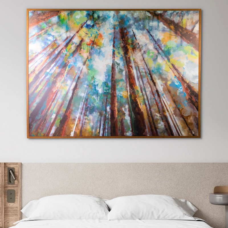 «Forest Colors» par Studio Arts, reproduction d'art sur toile avec cadre taupe - 31 po x 41 po, H 31 po x l 41 po, Taupe