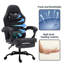 Ebern Designs Adjustable Reclining Ergonomic Faux Leather Swiveling PC & Racing Game Chair with Footrest-1019910866
