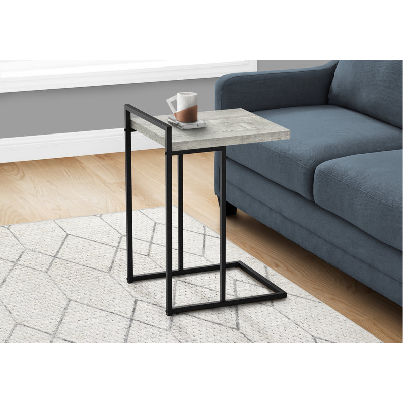 End Table, Narrow Accent Table, Small Side Table For Home, Indoor End Table For Living Space, Grey