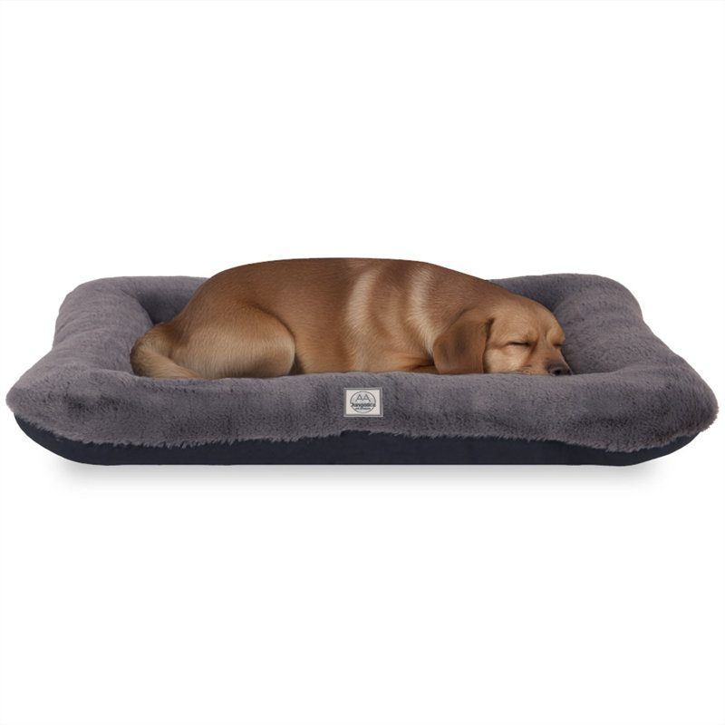 Jungolica Orthopedic Pet Bed, 95cm H x 75cm W x 10cm D, Dark Grey