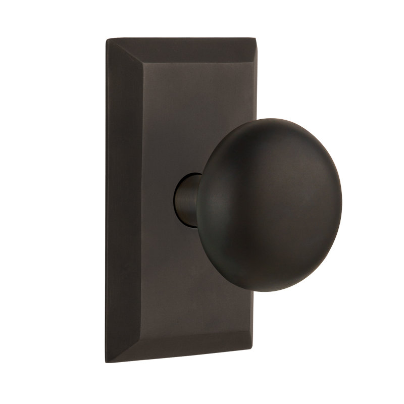 Studio Plate with New York Door Knob, Oil-Rubbed Bronze