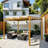 Satrles Outdoor Retractable Pergola Patio Grill Gazebo with Grape Sunshade Cover-113769266-100759149