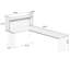 Bureau en bois massif brun en forme de L en acrylique-131411756-131411757
