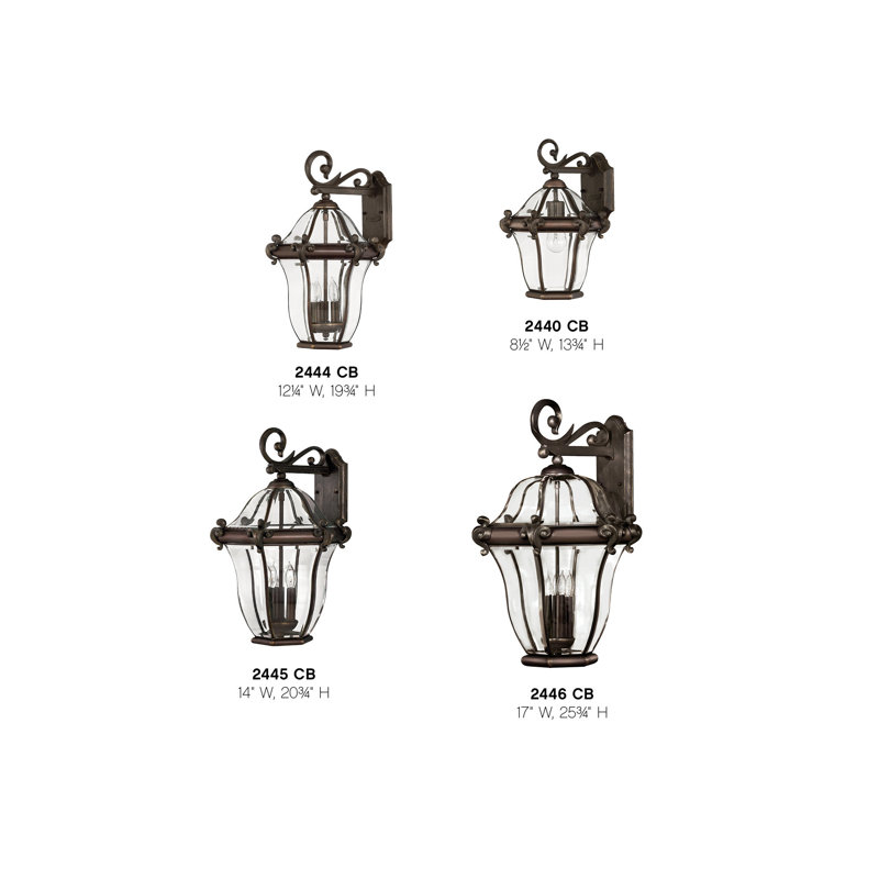 San Clemente Outdoor Wall Lantern, Copper Bronze