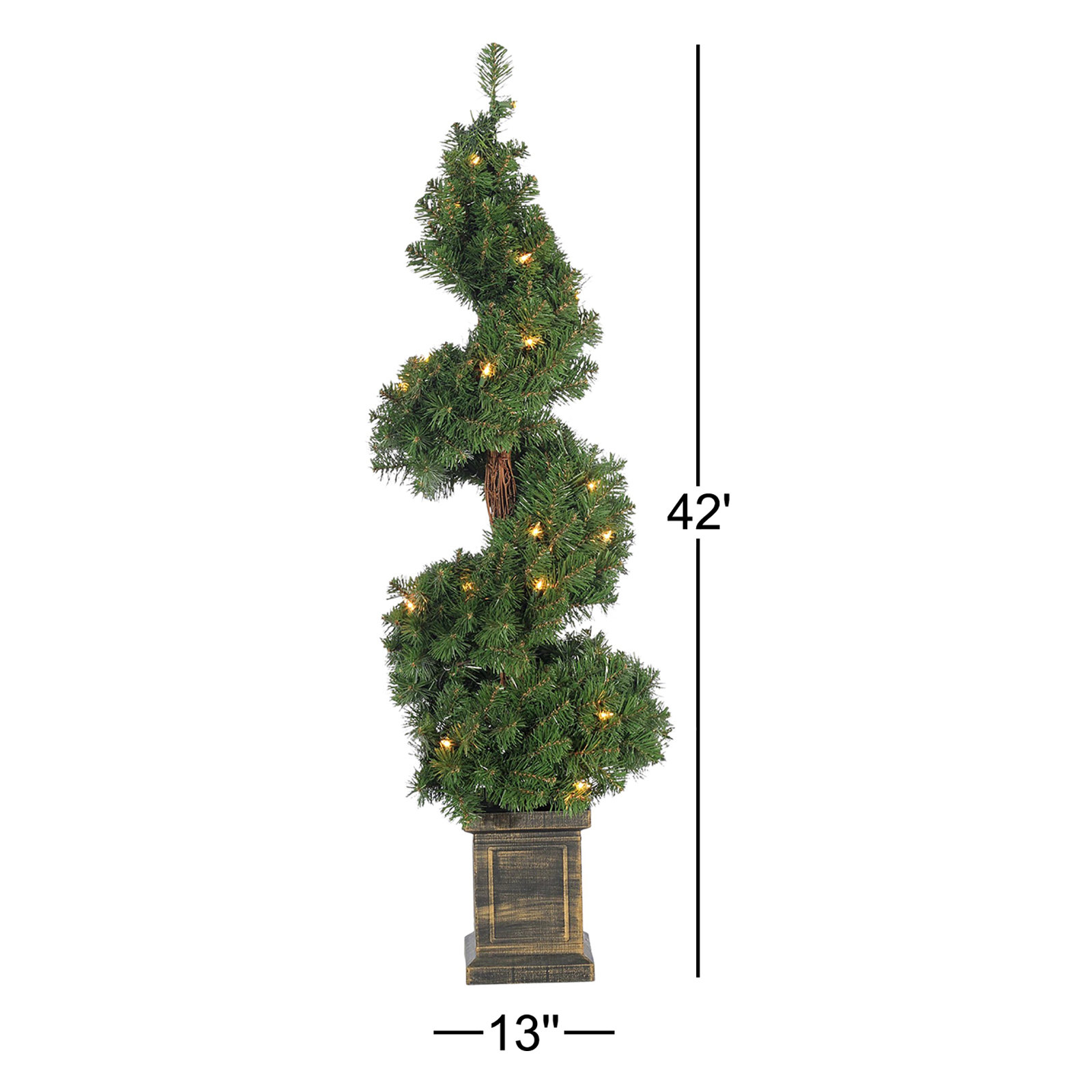 Ginell Potted 3.5' Pre-Lit Fir Christmas Tree