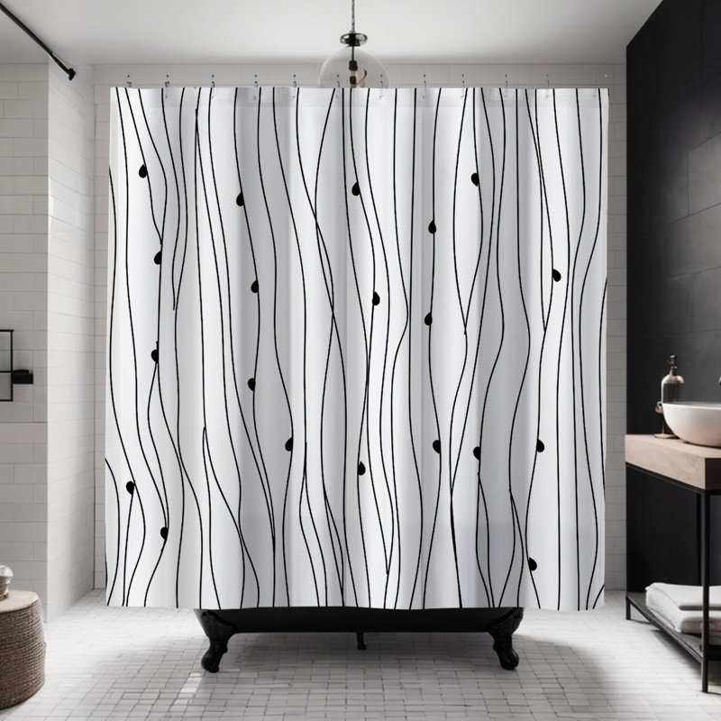 Coco Shower Curtain, Black