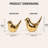 2-Piece Gold Ceramic Bird Figurine Set