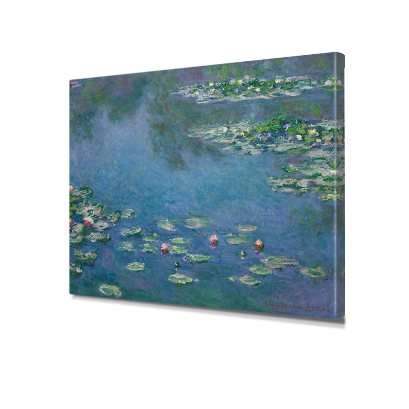 Reproduction d'art de Claude Monet, "Les Nymphéas" de 1906, estampe numérique sur toile de coton sans acide, Toile tendue