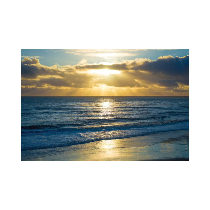 Beach Sunset Surfers by Doug Foulke - Wrapped Canvas Print, 20.32 cm H x 30.48 cm W