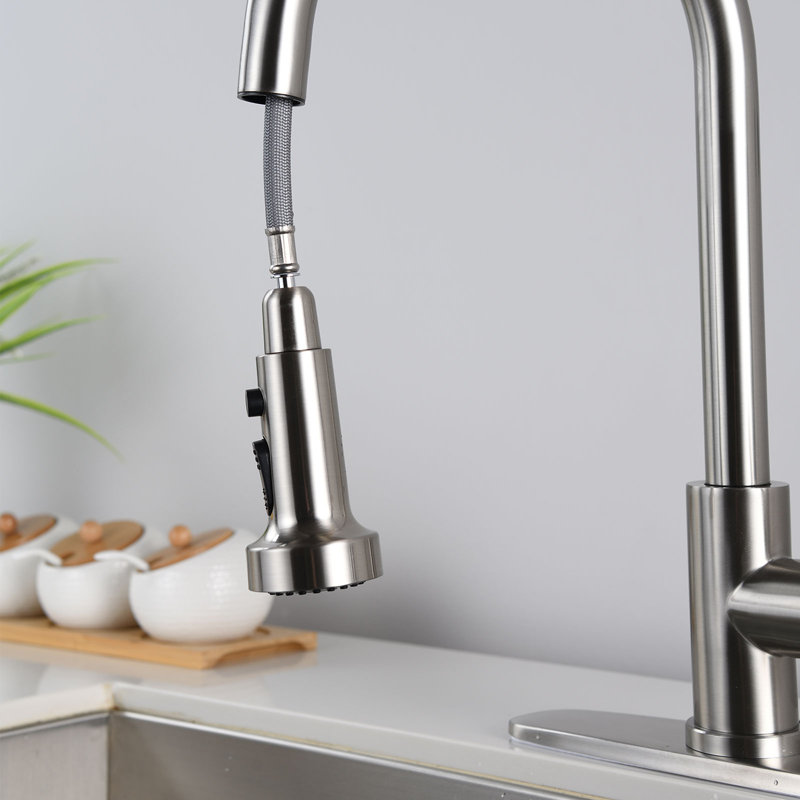 BATHLET Sevag Pull Down Kitchen Faucet, Brushed Nickel