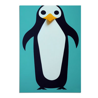 Vibrant Penguin Abstract - Wall Art
