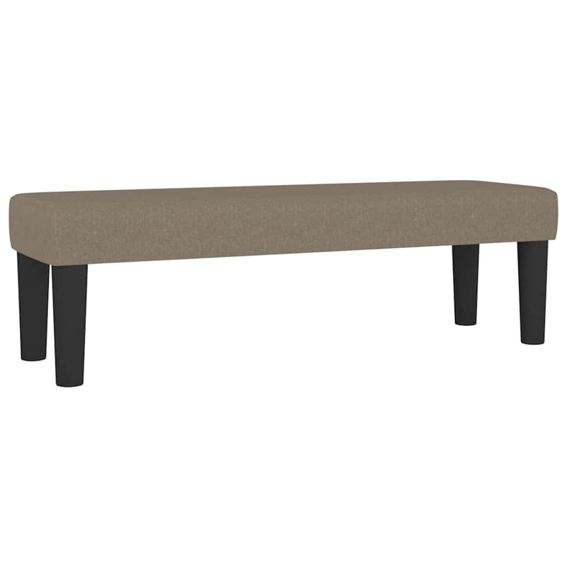 Fabric Bench, Black, Taupe, 30 cm H x 100cm W x 30cm D