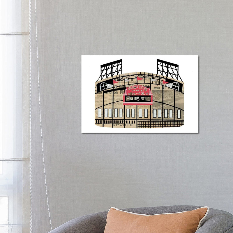 «Wrigley Field» par Paper Cutz, impression sur toile tendue, H 18 po x l 26 po x P 1,5 po