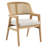 Ansel Mid-Century Modern Rubberwood Dining Chairs with Cane Back and Upholstered Seat-123627868-123627869