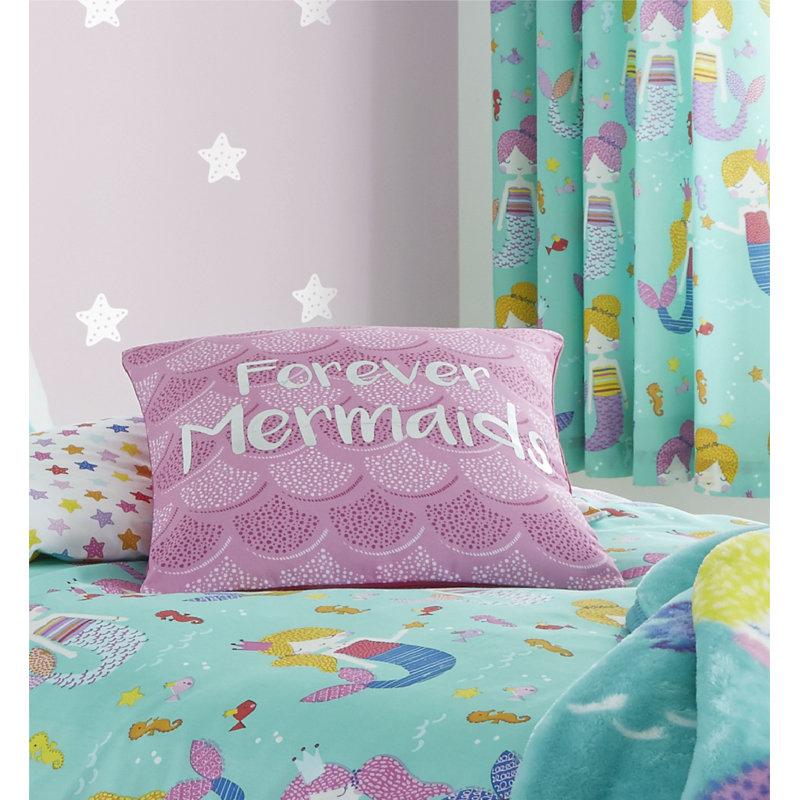 Mermaid Easy Care Eyelet Curtains