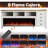68 Inch Fireplace Tv Stand For Tvs Up To 75 Inch,farmhouse Entertainment Center With 50" Electric Fireplace,white Tv Console With Storage Cabinets For Living Room