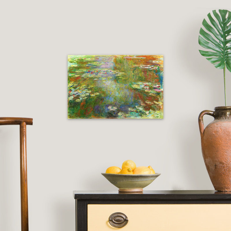 «Water Lily Pond», reproduction sur toile, Toile tendue, H 12 po x l 18 po x P 1,25 po