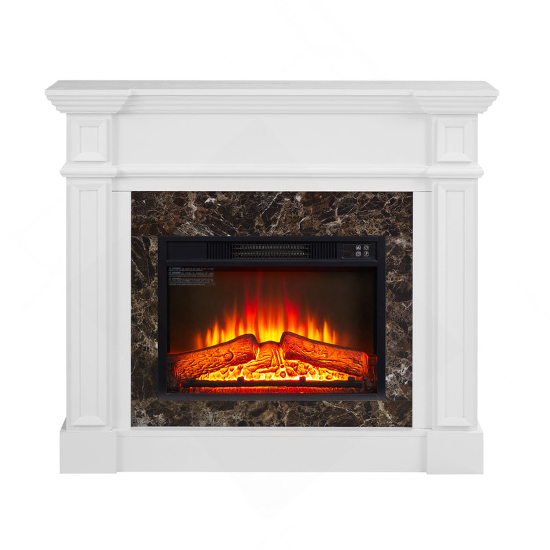 Only Mantel (Not Included 23" Fireplace)--White, 45.6"W*11.8"D*40"H, White