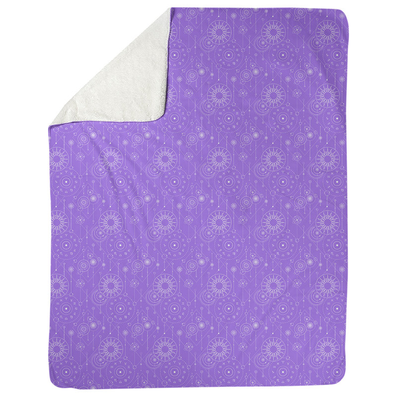 Couverture d'astrologie Katelyn Elizabeth, l 32,5 po x L 42,5 po, Mauve