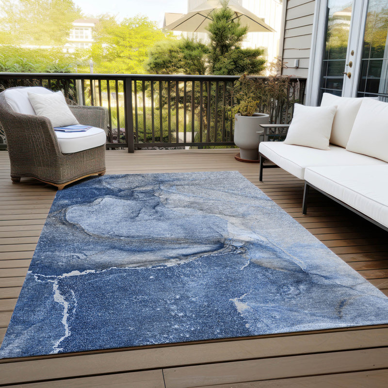Tapis intérieur / extérieur Bhola avec envers antidérapant, Rectangle 8 pi x 10 pi
