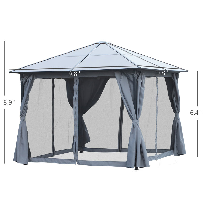Jardin 10 pi L 10 pi. D Pavillon de jardin en aluminium