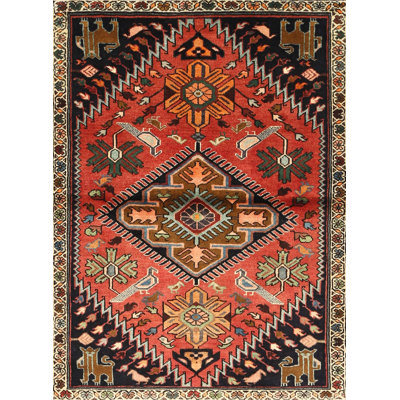Tapis traditionnel rouge / noir