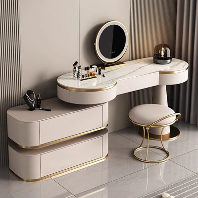 Vanity with Mirror and Storage