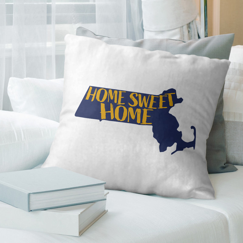 Cotton Blend Reversible Throw Pillow, White, 20" x 20"