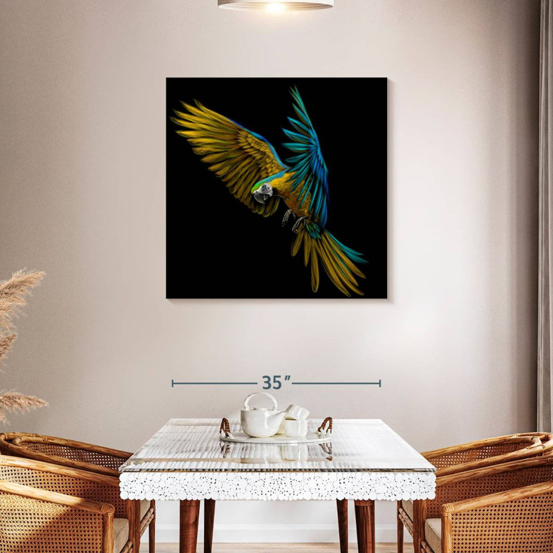 Crowle Wild Macaw, 36" H x 36" W