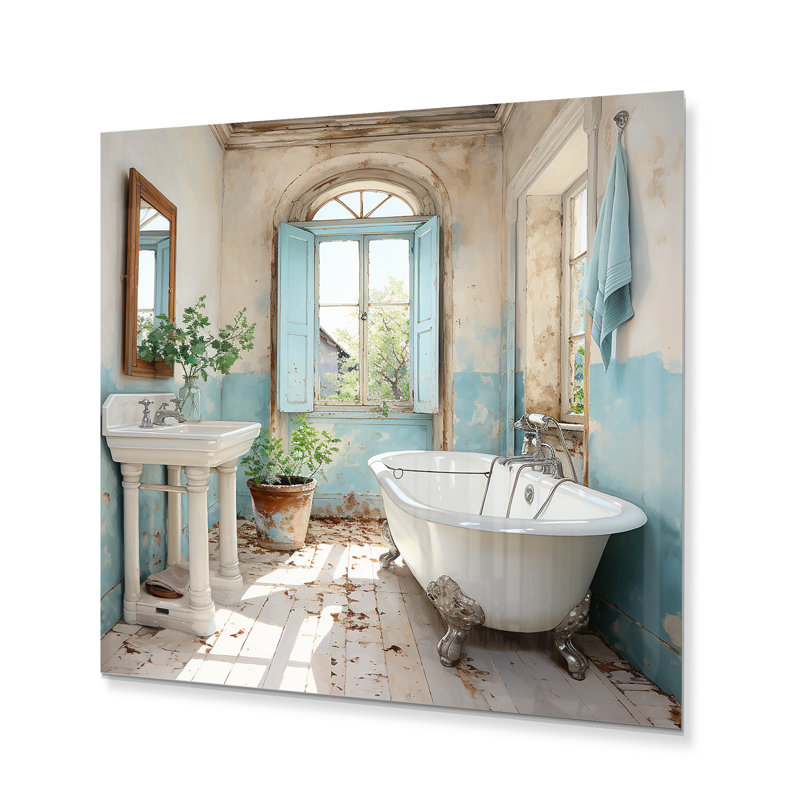 Farmhouse Bathroom Charm I - Bath & Laundry, H 36 po x l 36 po x P 1 po